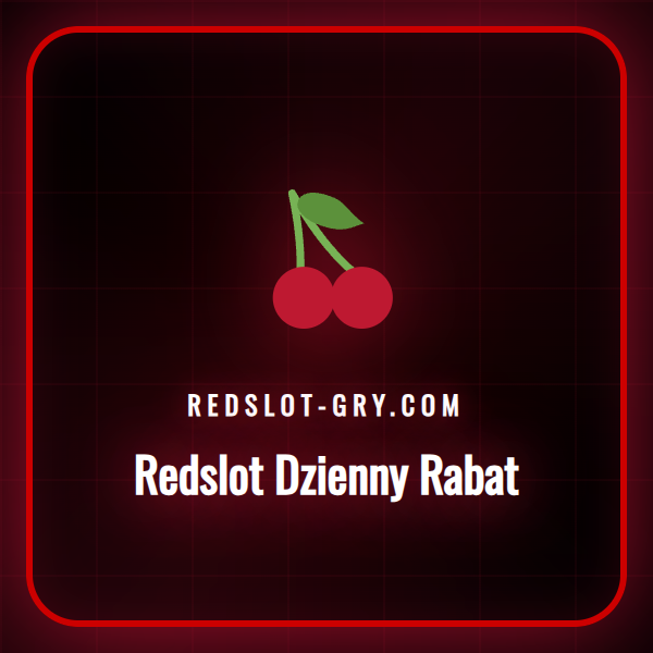 Atrakcyjna grafika promocyjna oferty Redslot Dzienny Rabat.