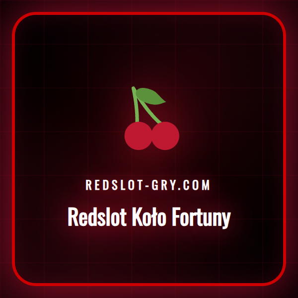 Grafika przedstawiająca kolorowe Redslot Koło Fortuny z nagrodami.
