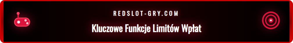 Ikony symbolizujące kluczowe funkcje limitów wpłat Redslot.